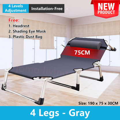 Japanese Portable Folding Bed Single Bed 75cm Wide Surface Lightweight Bed | JOMO Singapore