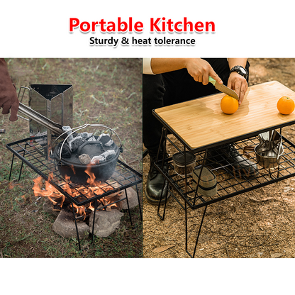 Foldable Multipurpose Rack Stacking Table Camping Table Folding Table
