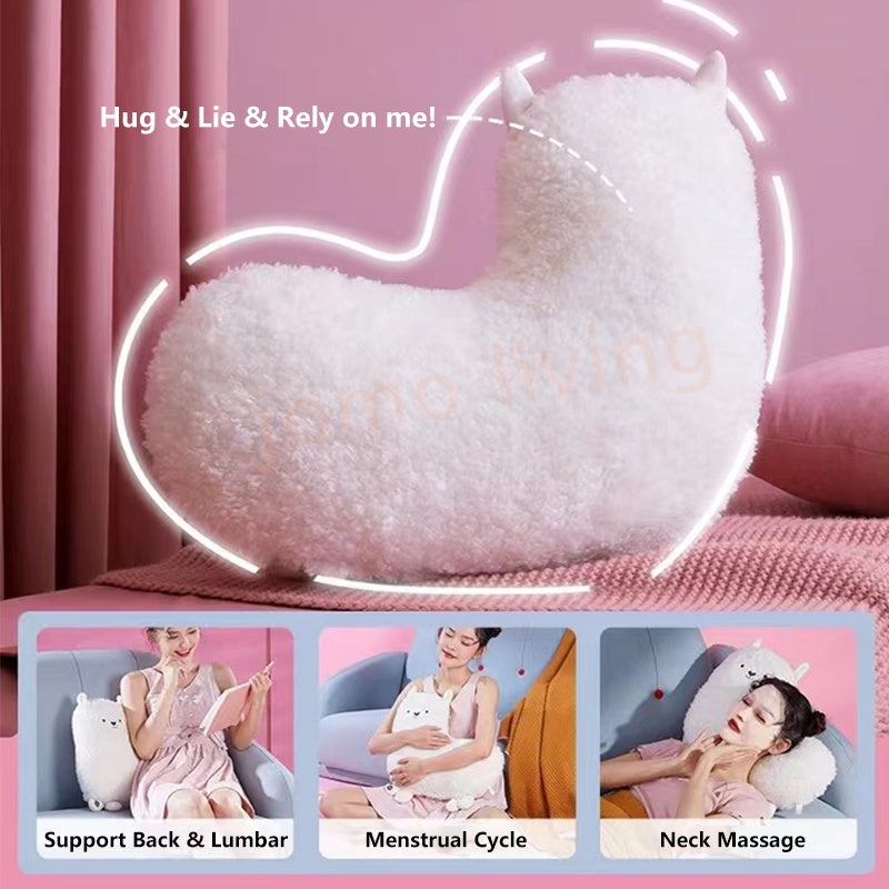 JOMO Electric Alpaca Heat Massager Pillow Cushion Hot Compress Massage Cute Gift Idea