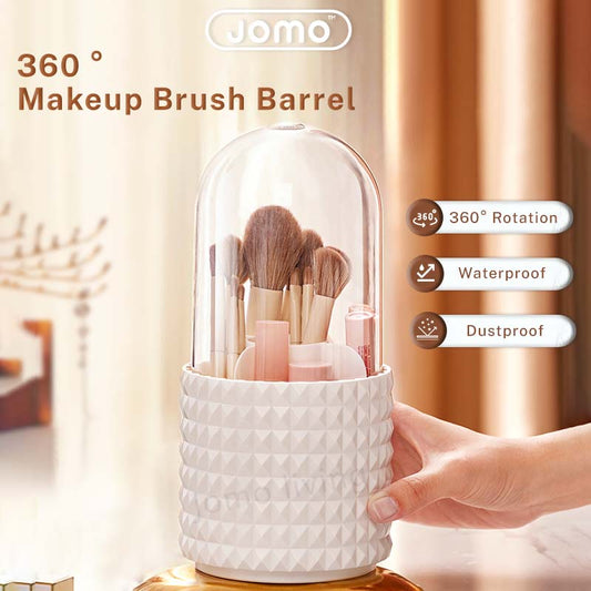 360° Makeup Brush Barrel Makeup Brush Storage Holder Dust-Proof Waterproof Dressing Table Box
