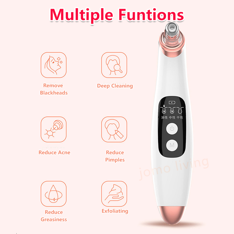 Blackheads Remover Device Blackhead Suction Vacuum Facial Pore Deep Cleaning Face Care Device USB Rechargeable