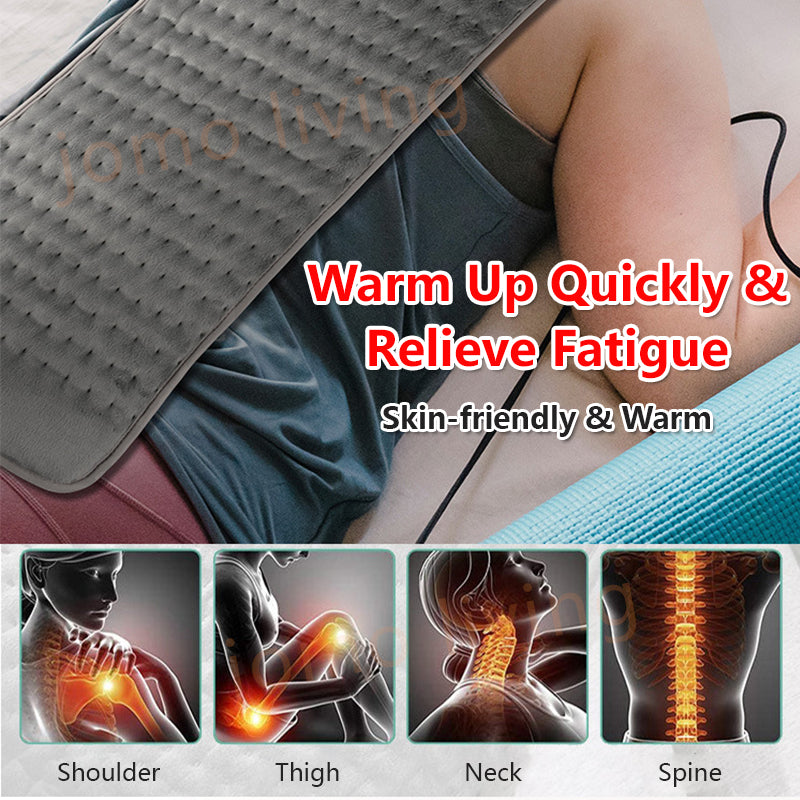 JOMO Electric Heating Pad Back Pain Massage Machine Washable Heat In 30 Sec