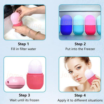 Ice Rollers Silicone Massager Face Relaxation Skin Care Ice Face Massager Tool