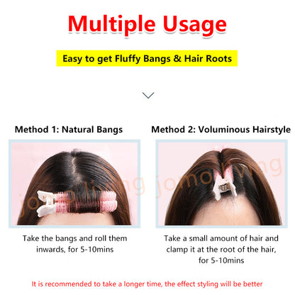 Korean Bangs Hairstyle Clip Lazy Curl Styling Volumizing Clip Curler