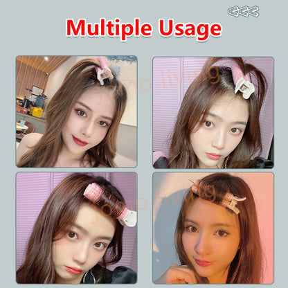 Korean Bangs Hairstyle Clip Lazy Curl Styling Volumizing Clip Curler