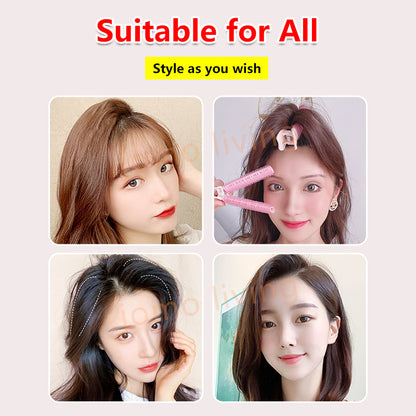 Korean Bangs Hairstyle Clip Lazy Curl Styling Volumizing Clip Curler