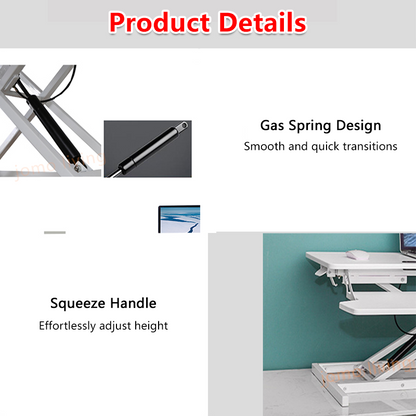 Ergonomic Standing Desk Converter Lift Laptop Table Computer Table