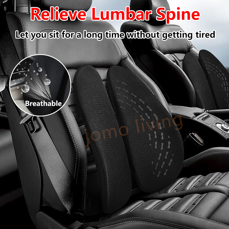 JOMO Adjustable Lumbar Spinal Back Support Massage Ergonomic Car Seat Cushion