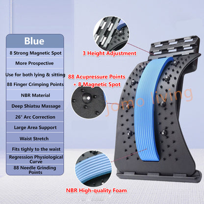 Electric Lumbar Massager Back Pain Warm Hot Compress Waist Cushion Lumbar Stretcher