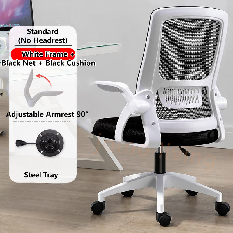 Headrest Ergonomic Comfort Office Chair Latex Cushion Backrest Lumbar Support Design