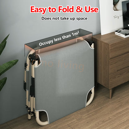 Japanese Portable Folding Bed Single Bed 75cm Wide Surface Lightweight Bed | JOMO Singapore