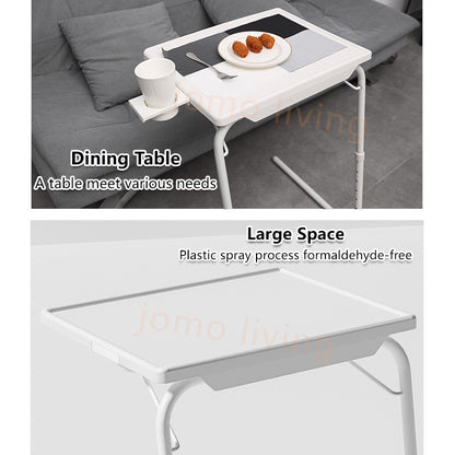 Height Adjustable Table Folding Computer Desk Multi-Purpose Side Table Bed Table
