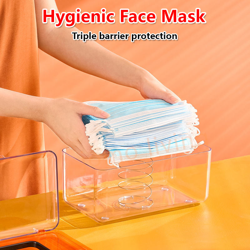 Face Mask Transparent Storage Box Organizer Box Mask Container