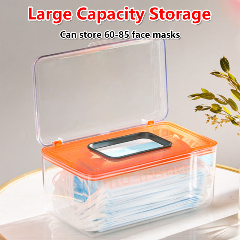 Face Mask Transparent Storage Box Organizer Box Mask Container
