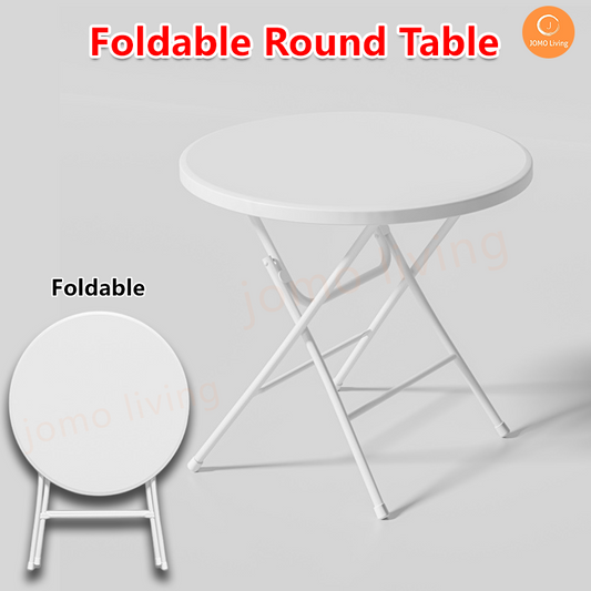 HDPE Foldable Round Table Folding Table Outdoor Indoor Portable Table Camping Picnic Table