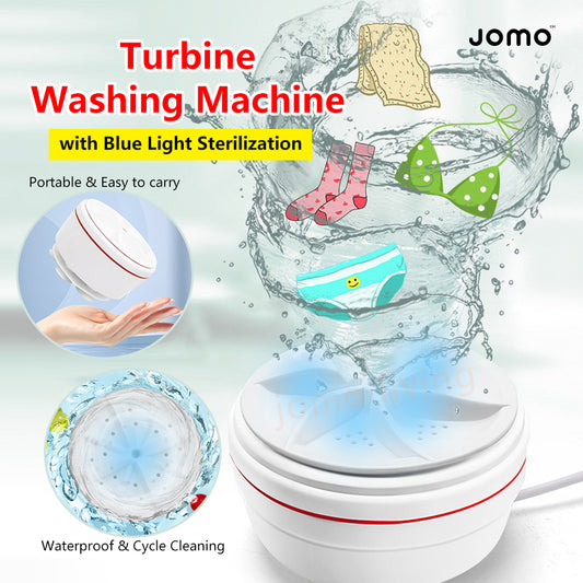 JOMO Mini Turbine Washing Machine Portable Small Ultrasonic Washer Socks / Underwear Washing Machine