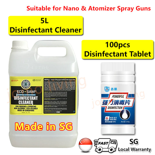 Disinfection Tablet Chlorine Dioxide Tablet 100pcs Anti-bacterial ECOSAM Disinfectant Liquid 5L