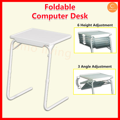 Height Adjustable Table Folding Computer Desk Multi-Purpose Side Table Bed Table