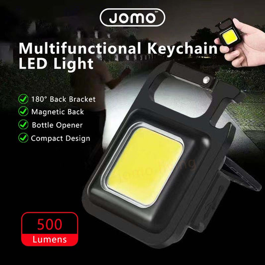 Multifunctional Keychain LED Light Working Lamp Outdoor Lightning USB Type C Rechargeable Torchlight