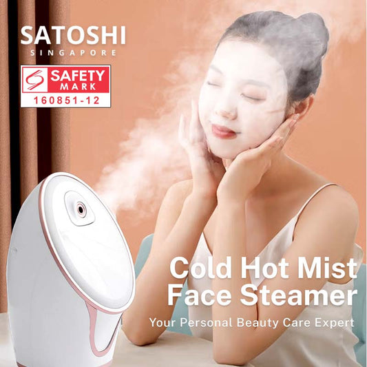 SATOSHI Premium 2-in-1 Hot and Cold Mist Facial Steamer Home Spa Pores Cleaning Skin Hydration Facial Steamer