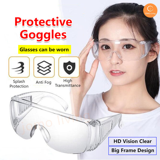 Safety Transparent Goggle 100% Anti Fog PC Eye Protection HD Vision