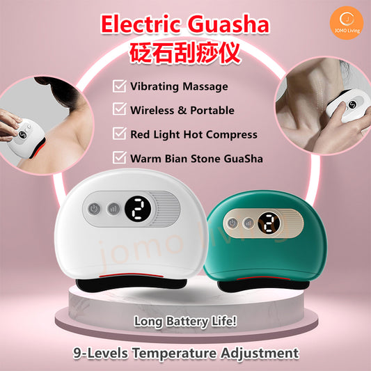 Electric GuaSha Meridian Brush Scraping Face Slimming Massage Vibration & Hot Compress Vday Gift Idea