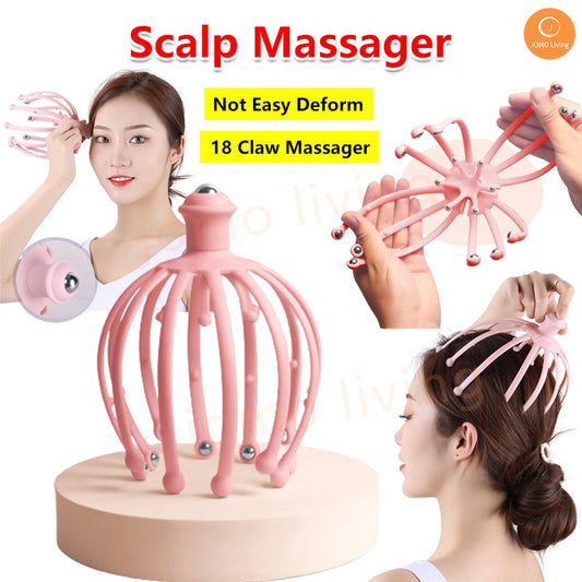 Octopus 18 Claws Scalp Massager Acupoint Body Head Neck Massage Relaxer Stress Release Tool