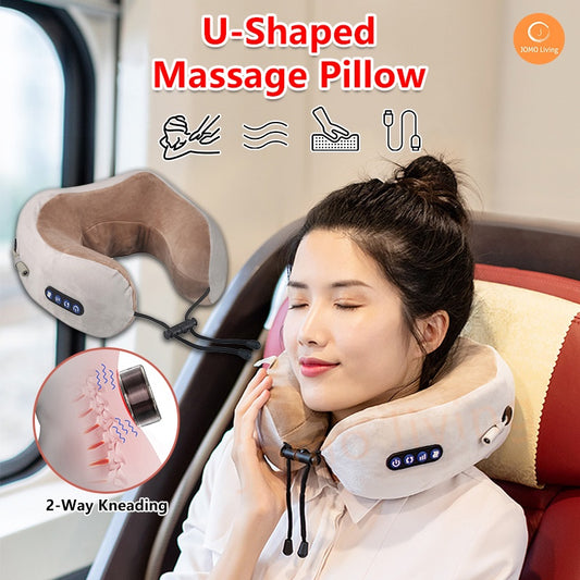 U-Shaped Massage Pillow Car Neck Gift Home Massager Travel Memory Pillow