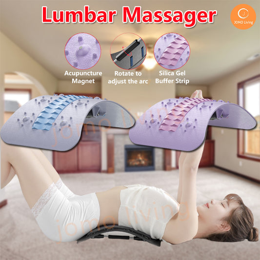 Upgraded Lumbar Back Waist Stretcher massager Fitness stretch Lumbar Spine Support Acupuncture Massage