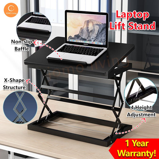 Laptop Lift Foldable Stand Lifting Desk Standing Office Computer Desk Height Adjustable Table