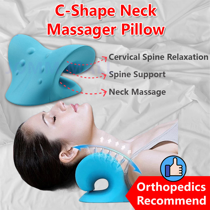 JOMO Neck Massager V & C Shape Pillow Neck Stretcher Relax