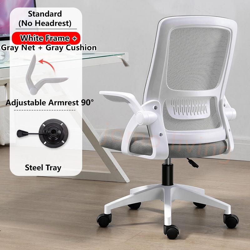 Ergonomic Comfort Office Chair Latex Cushion Backrest Lumbar Support Design