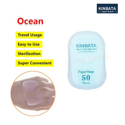 Japan Kinbata Paper Soap Travel Disposable Soap Hand Wash Portable Paper Soap