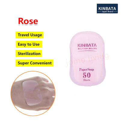 Japan Kinbata Paper Soap Travel Disposable Soap Hand Wash Portable Paper Soap