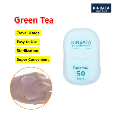 Japan Kinbata Paper Soap Travel Disposable Soap Hand Wash Portable Paper Soap