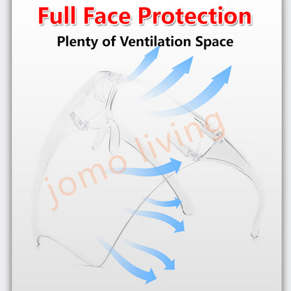 Full Face Protection Shield Mask Acrylic Protective full face Transparent Anti Fogging Windproof Antibacteria | JOMO Singapore