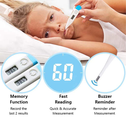 XHF2001 Digital Electronic Clinical Thermometer Baby Kids Adult Fever Armpit Tongue | JOMO Singapore