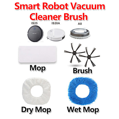 Smart Robot Vacuum Cleaner Sweeping Brush Mop Cloth Accessories Replacement Brush Automatic Robot Vacuum