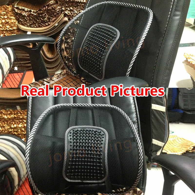 Chair Back Support Massage Cushion Mesh Relief Lumbar Brace Car Truck  Office Home Cushion Seat Chair Lumbar Back Support Chair