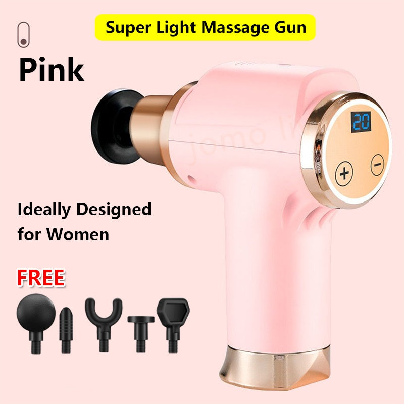 Mini Colorful Professional 30Speed 6Head Massage Gun Fascia Gun Relaxation Massager Women Massage Gun