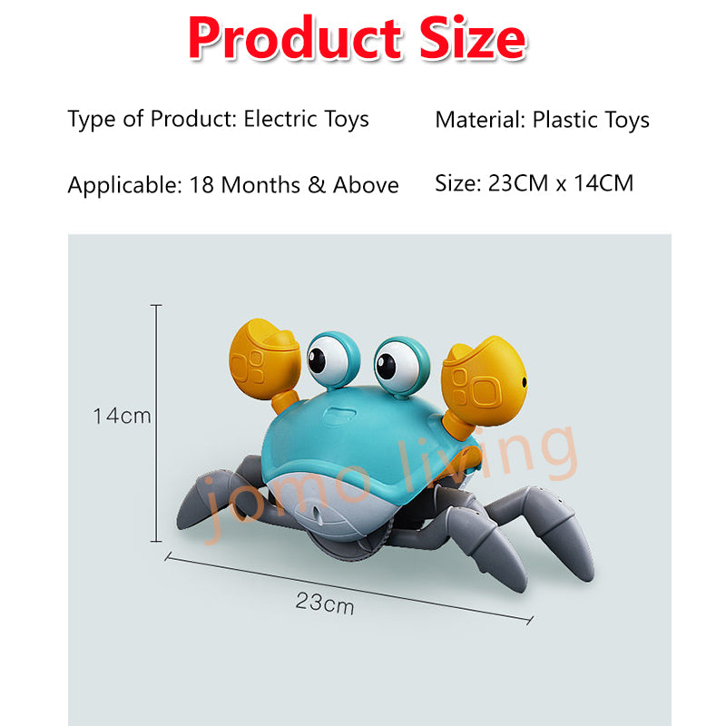 Baby Toy for Land & Water Crab Baby Shower Crab Light Music Charging Kids Child Children
