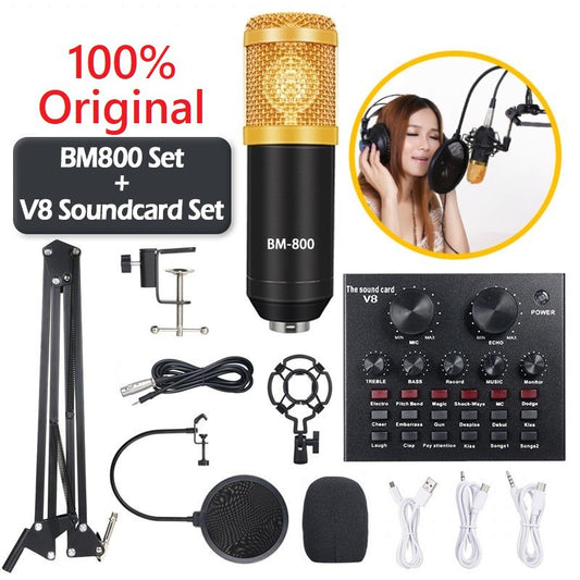 BM 800 Condenser Microphone Sound Recording For Radio Broad cast Singing KTV Karaoke Live broadcast