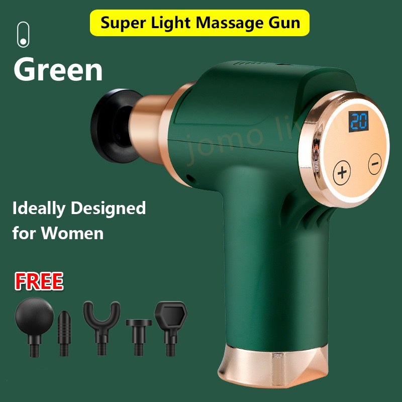 Mini Colorful Professional 30Speed 6Head Massage Gun Fascia Gun Relaxation Massager Women Massage Gun