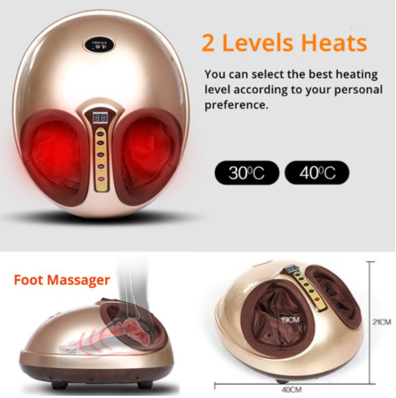 Foot Massager Electric Foot Infrared Heating Massage Machine Shiatsu Reflexology