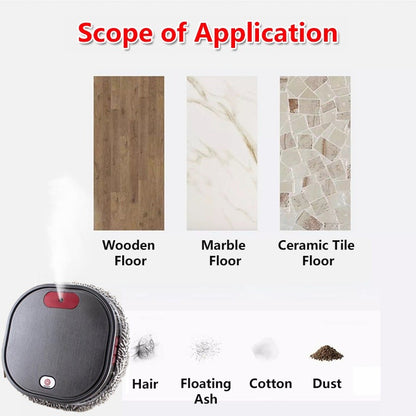 Humidifying Mopping Robot Dry Wet Robotic Vacuum Cleaner 1000pa Suction