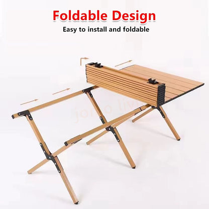Egg Roll Foldable Table Outdoor Table Camping Picnic Table