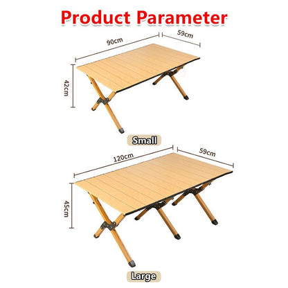Egg Roll Foldable Table Outdoor Table Camping Picnic Table