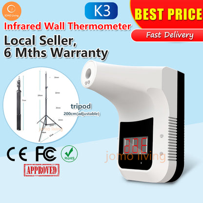 Wall-Mounted Thermometer K3 Pro K3 Non-Contact Digital Infrared Forehead | JOMO Singapore