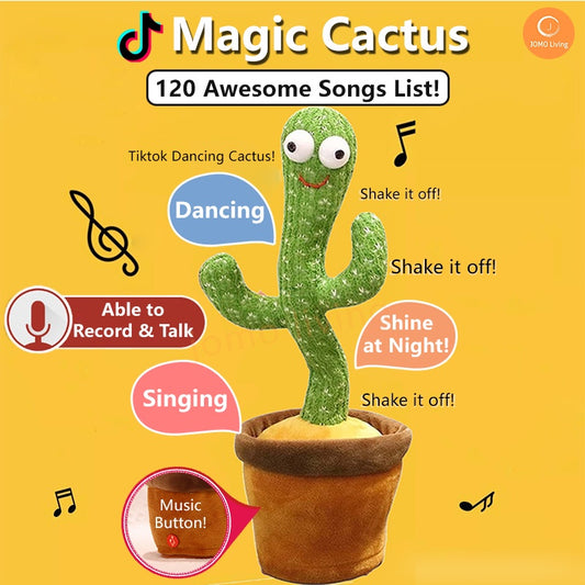 Dancing Singing Cactus with 120 Songs Plush Toy Talk Kaktus Plush toys Tik Tok