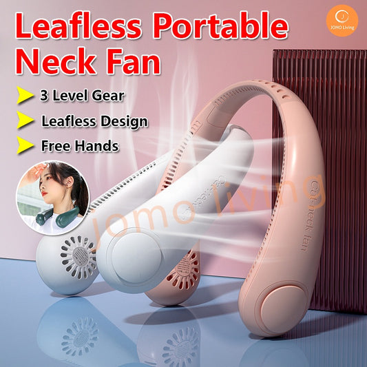 Bladeless Leafless Neck Cooler Sport Hanging Neck Fan Charging Portable Foldable USB Air Cooler